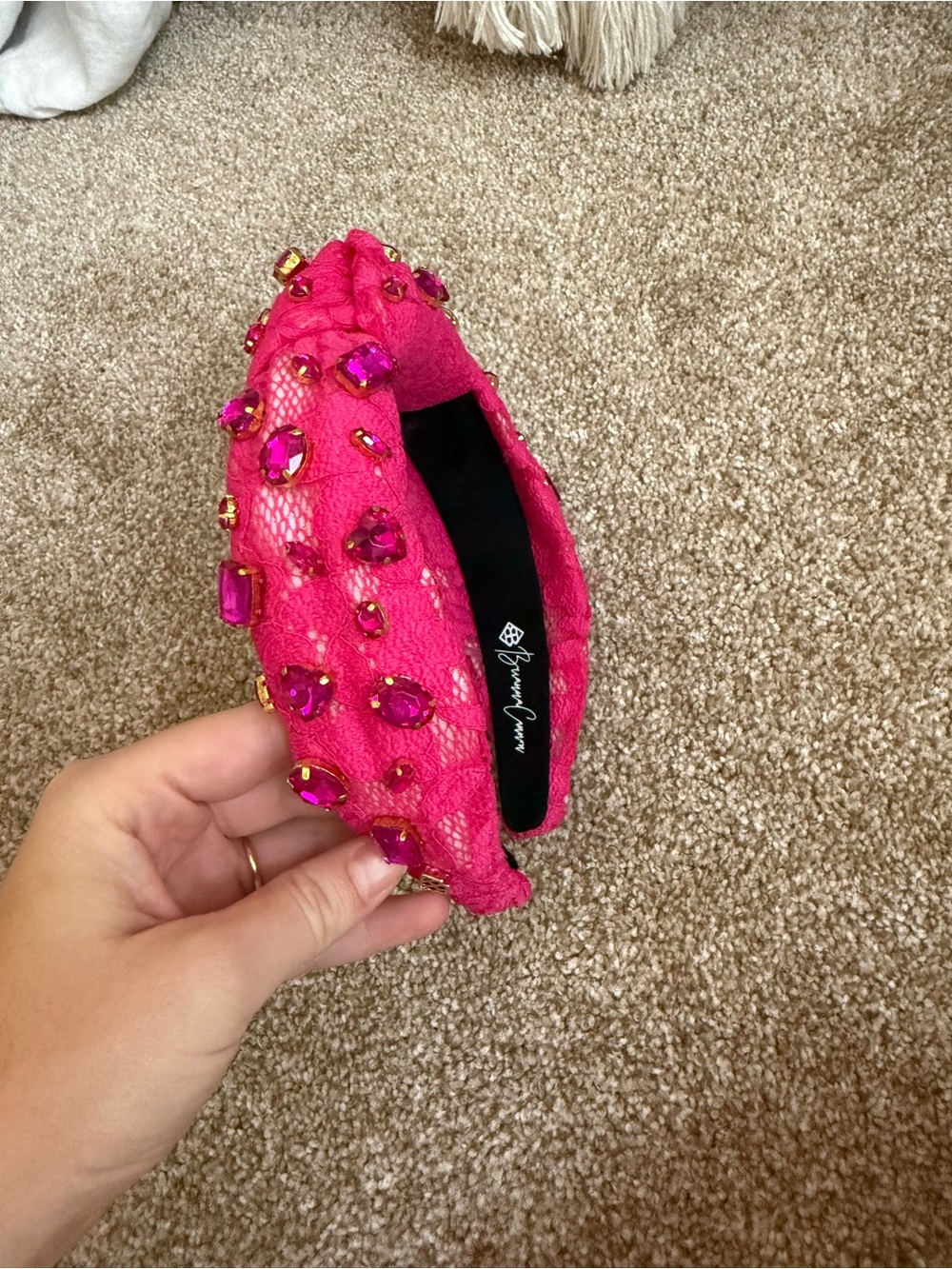 Bejeweled Hot Pink Padded Headband - Unknown Brand